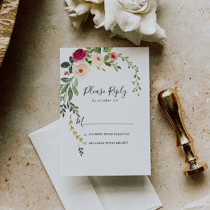 RSVP Floral Verde Rosa