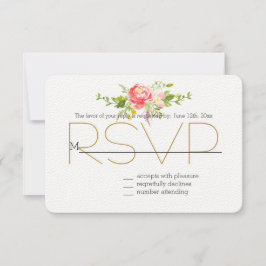 RSVP Floral Vermelho Cor-de-rosa