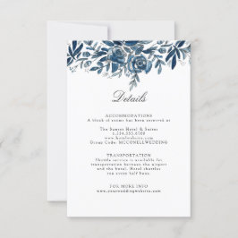 RSVP Flores índole: detalhes do casamento cartão