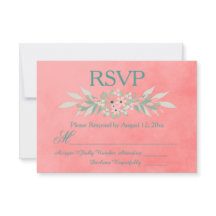 RSVP Flores Rosa e Verde