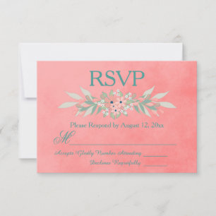 RSVP Flores Rosa e Verde