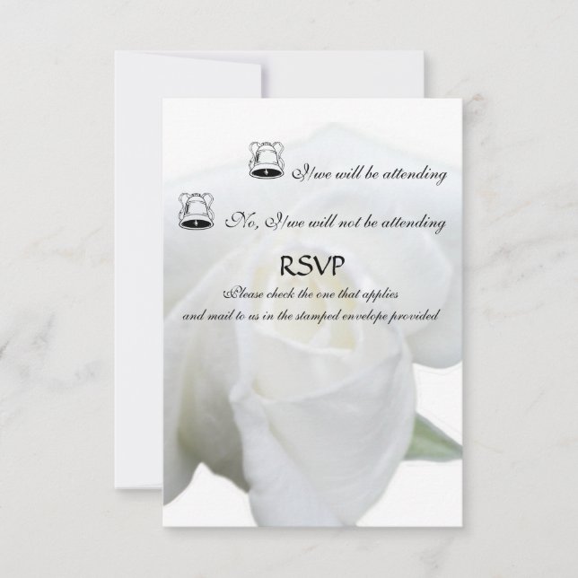 RSVP Formal de Rose Branca (Frente)