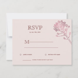 RSVP Horizontal Cor-de-rosa