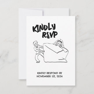 RSVP Ilustração de Casal Fofo