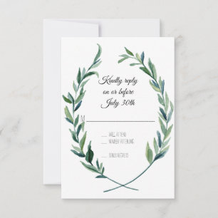 RSVP Lança Verde Lourada Wreath Olive Leaf Branch