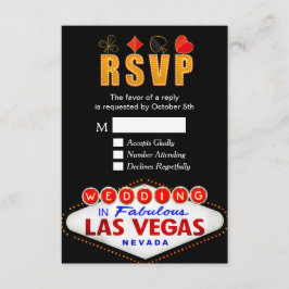 RSVP Las Vegas Sinal de Casamento Neon Light Reply