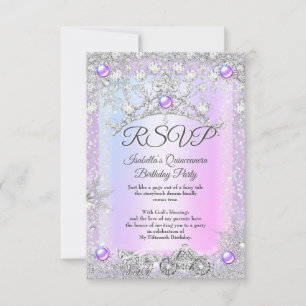 RSVP Lilás Quinceanera Inverno Carruagem