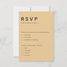 RSVP Maiúsculas Editoriais Amarelo Dourado Moderno