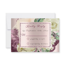 RSVP Marsala Rosas de Marfim Blush Floral Burgundy