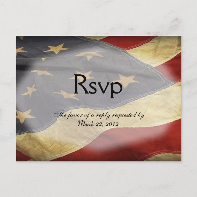 RSVP Militar com Opções de Menu (Frente)