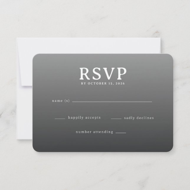 RSVP Minimalista Cinza Sofisticado (Frente)