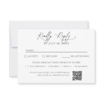 RSVP Minimalista Tradicional com Código QR