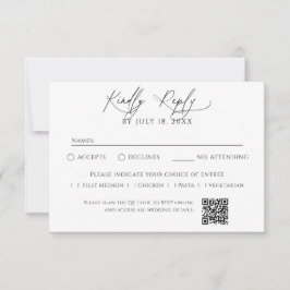 RSVP Minimalista Tradicional com Código QR