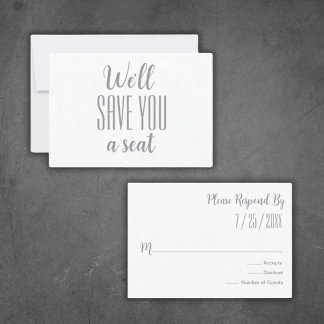 RSVP Minimalista "Vamos Salvar um assento"
