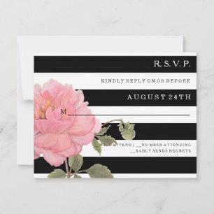 RSVP MODERN Chic Wipes Stripes Rosa Peony Flower