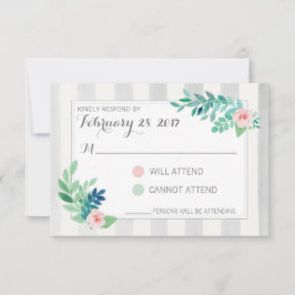 RSVP Modern Strips & Bohemian Watercolor Floral