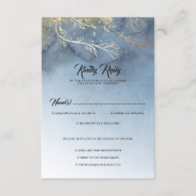 RSVP Moderno Dusty Blue e Dourado