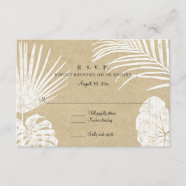 RSVP Moderno Kraft Simples Arte de Praia Tropical