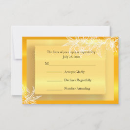 RSVP moderno Marigold Amarelo e Branco Carimbo