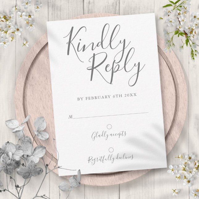 RSVP Moderno Simples de Script de Assinatura (Signature Script Simple Modern RSVP)