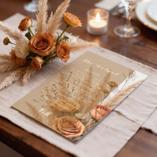 RSVP O Calor do Cartão de Detalhe de Casamento de Outon