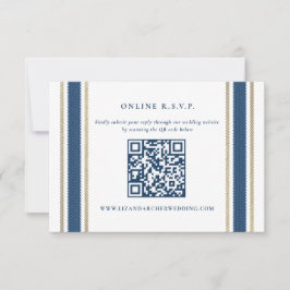 RSVP Online de Casamento Náutico de Faixa Dourada 