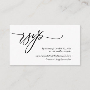 RSVP Online de Convite de Casamento, Cartão de Scr