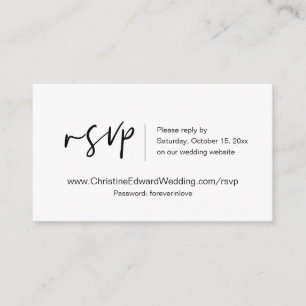 RSVP Online de Convite para Casamento, Cartão de