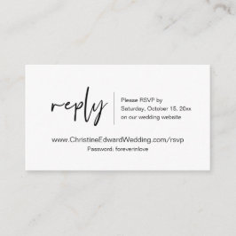 RSVP Online de Convite para Casamento, Cartão de P