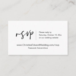 RSVP Online de Convite para Casamento, Cartão de P