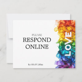 🌈 RSVP Online LGBTQ Pintado com Casamento de Amor