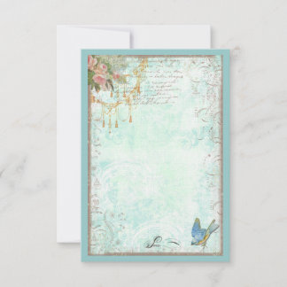 RSVP ou placa de Mesa de roscas e Bluebird