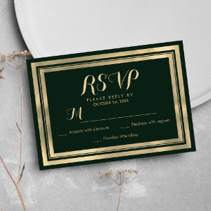 RSVP — Ouro verde florestal geométrico