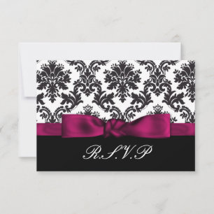 rsvp padrão de damasco rosa 3,5 x 5