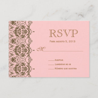 RSVP para boda en español / Rsvp Casado