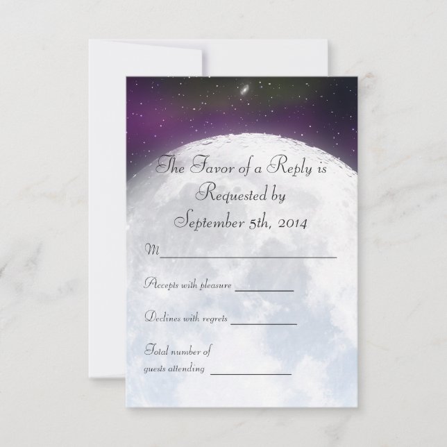 RSVP para Casamento com Temor Espacial (Frente)