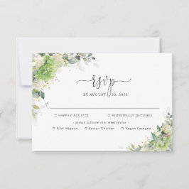 RSVP para Casamento de Hortênsias Florais com Esco