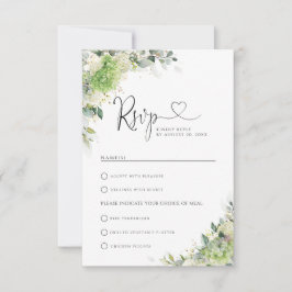 RSVP para Casamento de Hortênsias Florais com Esco