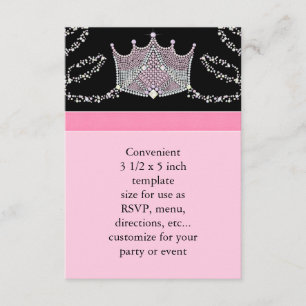 RSVP para Chás de Bebê da Princesinha Bebê Menina 