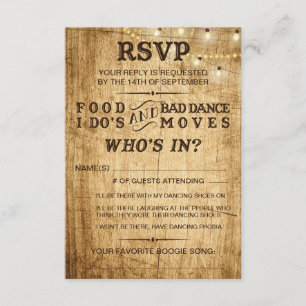 RSVP para Comida de casamento, Eu faço e mau dança