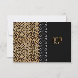 RSVP para todas as ocasiões Olhar de animal preto 