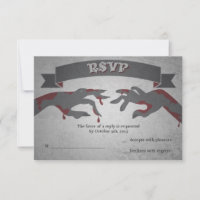 RSVP para um Convite de Casamento Zombie