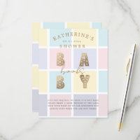 Pastel Colour Block Dourados Livros Para Cartão De