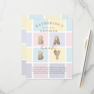 RSVP Pastel Colour Block Dourados Livros Para Cartão De