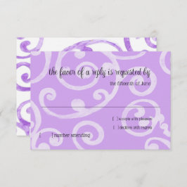 RSVP Patterno de rolagem da placa RSVP Roxo