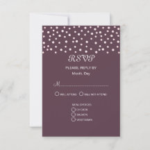 Pérolas Chiques no Cartão de Casamento Cassis