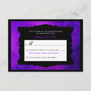 RSVP Personalizado de Casamento Gótico RPúrpura Af