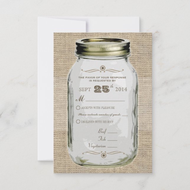 RSVP Personalizado de Procura de Vintage Rustic do (Frente)