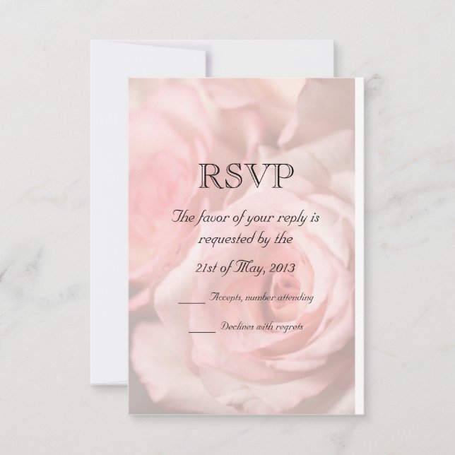 RSVP Placa Rosa Rosada (Frente)