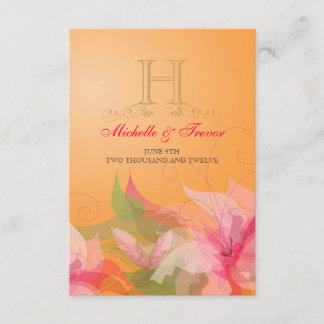 RSVP - Placas de resposta do Jardim Floral Tanerin